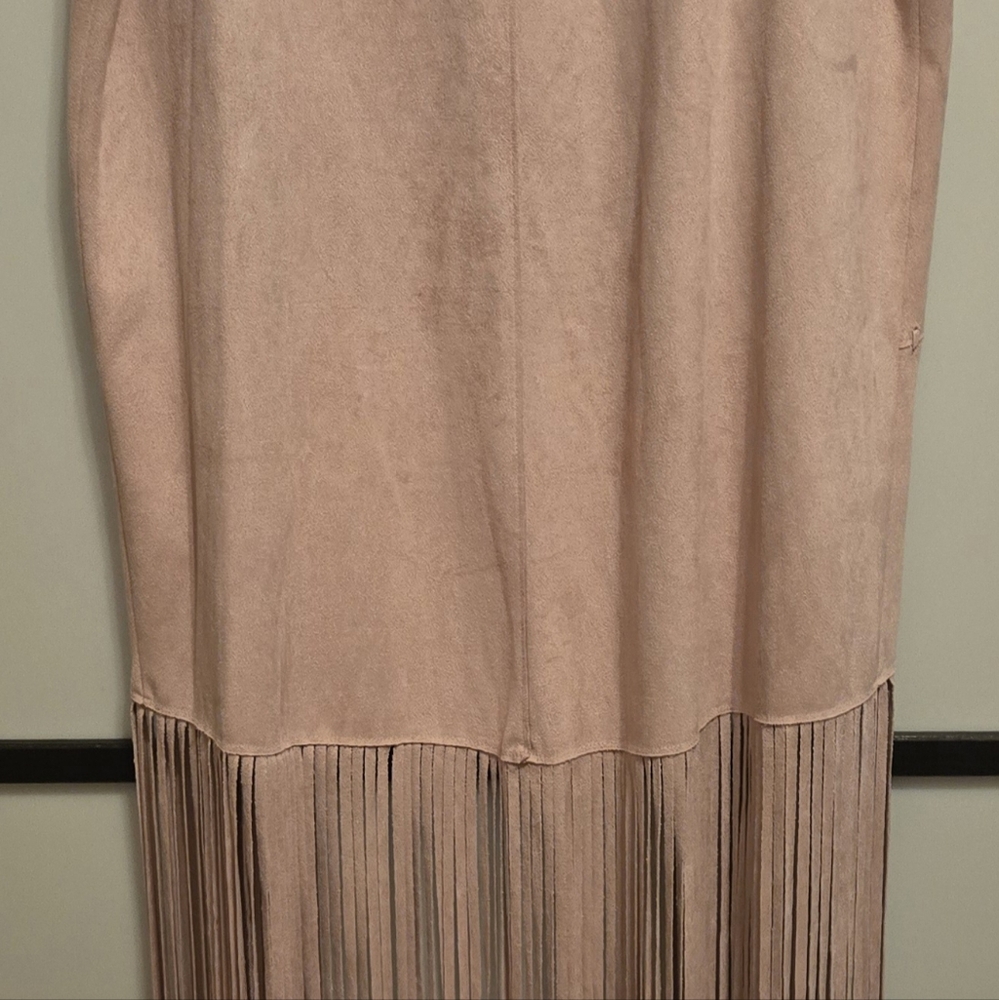 Jessica Simpson fringe vest. Texas Dusty Pink Size medium Gorgeous COUNTRY - Picture 4 of 11